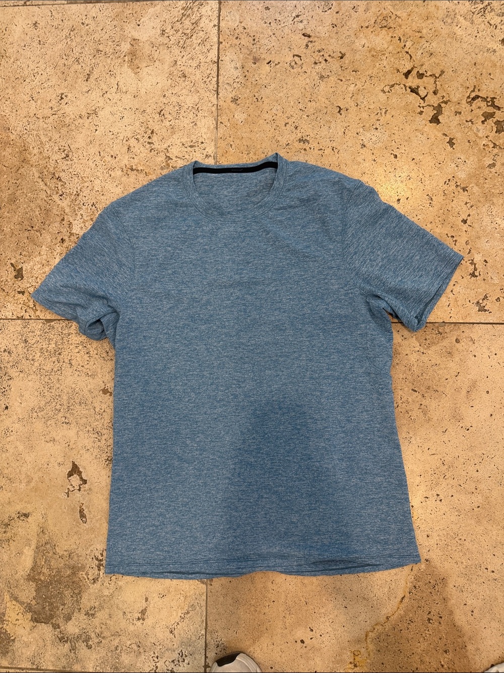 lululemon athletica Heather Slate Blue Short Sleeve Crew